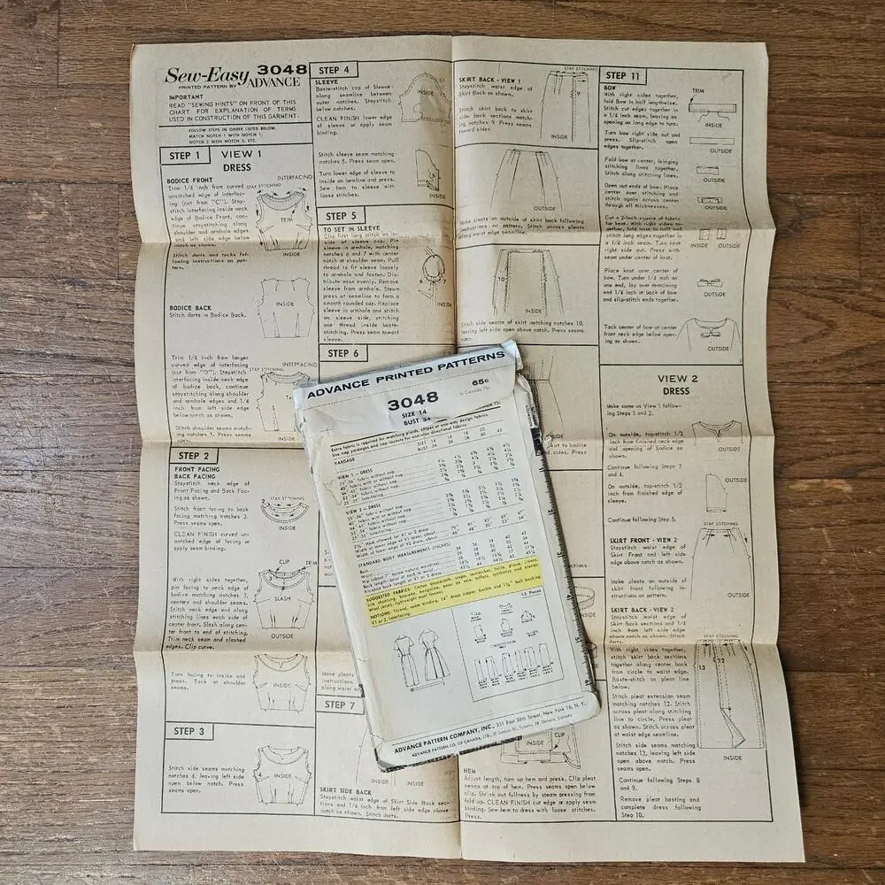Advance Pattern Company original vintage